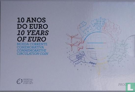 Portugal 2 euro 2012 (PROOF - folder) "10 years of euro cash" - Image 1