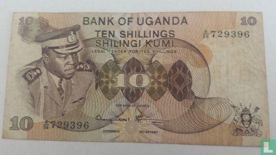 Ouganda 10 Shillings ND (1973) - Image 1
