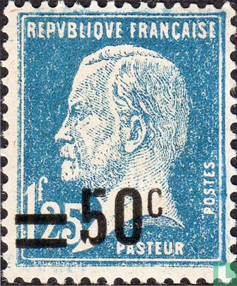 Louis Pasteur, met opdruk