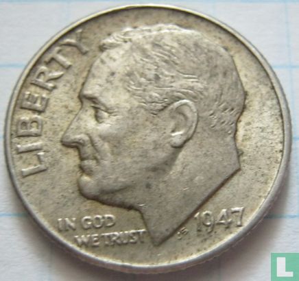 United States 1 dime 1947 (without letter) - Image 1