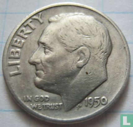 United States 1 dime 1950 (without letter) - Image 1