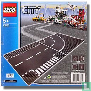 Lego 7281 T-Junction & Curved Road Plates