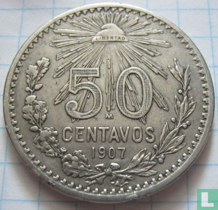 Mexico 50 centavos 1907 (type 2) - Afbeelding 1