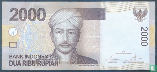Indonesia 2,000 Rupiah 2016 - Image 1