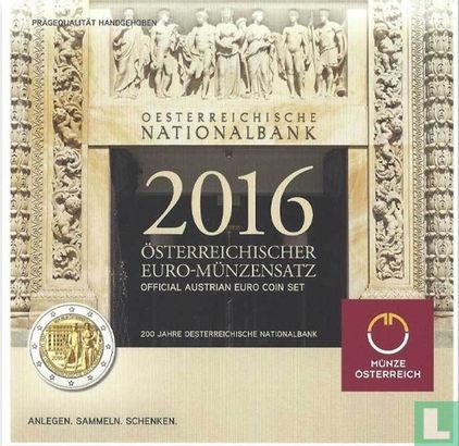 Oostenrijk jaarset 2016 "200 years of the Austrian National Bank" - Afbeelding 1