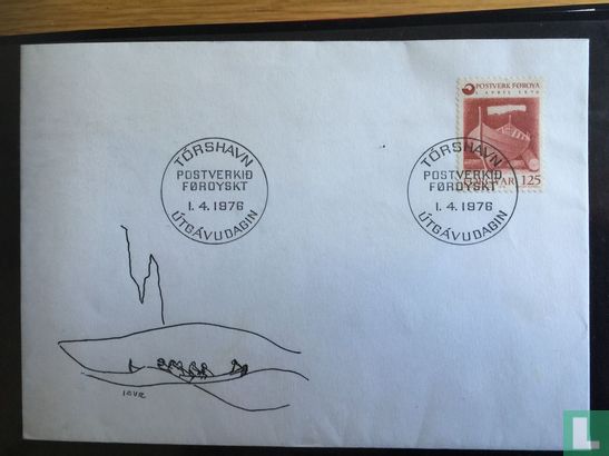 Création du service postal des îles Féroé 