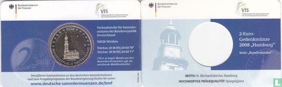 Allemagne 2 euro 2008 (coincard - J) "St. Michaelis Church Hamburg" - Image 2