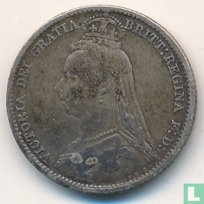 Verenigd Koninkrijk 6 pence 1891 - Afbeelding 2