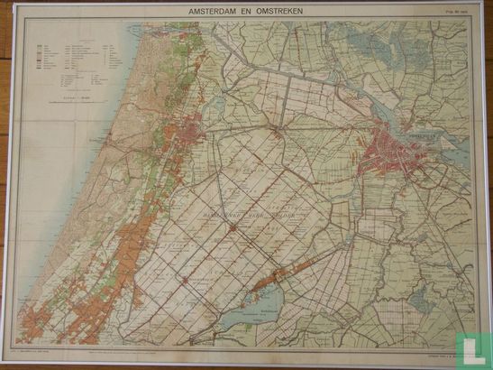 Sleeswijk's kaart van Amsterdam en omstreken voor wandelaars, wielrijders en automobilisten - Afbeelding 1