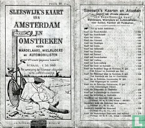 Sleeswijk's kaart van Amsterdam en omstreken voor wandelaars, wielrijders en automobilisten - Bild 3