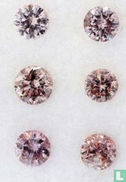 Set of 6 Pink diamonds  - Image 1