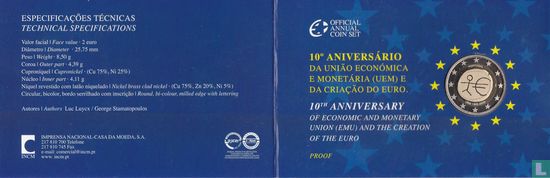 Portugal 2 euro 2009 (PROOF - folder) "10th Anniversary of the European Monetary Union" - Afbeelding 1