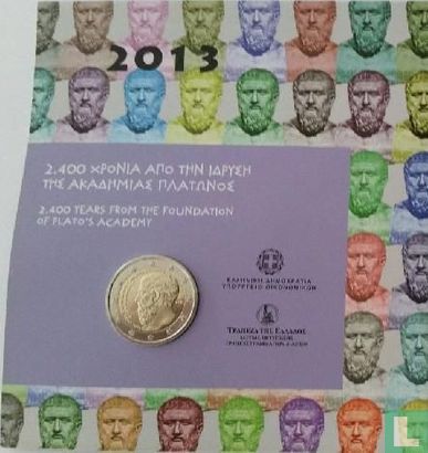 Griekenland 2 euro 2013 (folder) "2400 years Academy of Plato" - Afbeelding 1