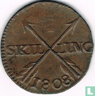 Suède ¼ skilling 1808 - Image 1