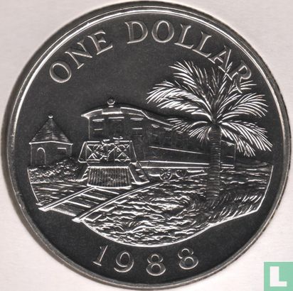 Bermuda 1 Dollar 1988 (Kupfer-Nickel) "Railroad" - Bild 1