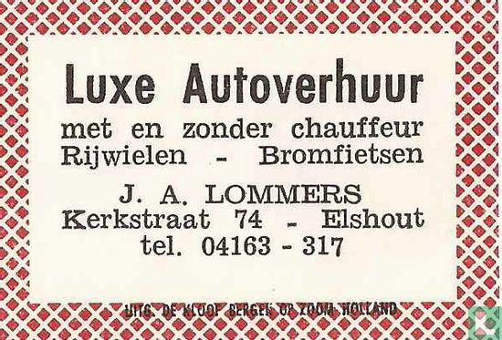 Luxe autoverhuur - J.A.Lommers