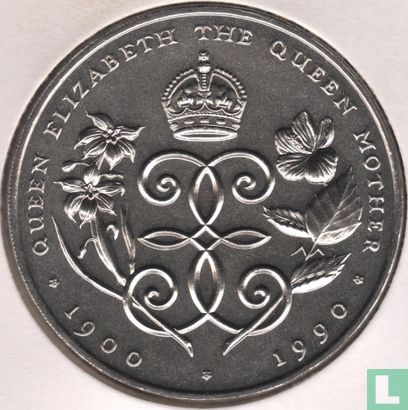 Bermuda 1 dollar 1990 "90th Birthday of the Queen Mother" - Image 1