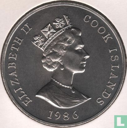 Cookeilanden 1 dollar 1986 "60th Birthday of Queen Elizabeth II" - Afbeelding 1