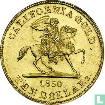 USA  10 dollars - California Gold, Baldwin & Co.   1850 - Image 1