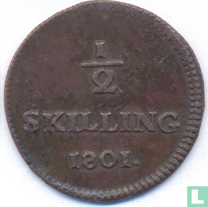 Sweden ½ skilling 1801 - Image 1