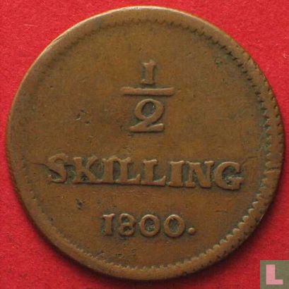 Zweden ½ skilling 1800 - Afbeelding 1