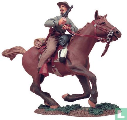 Confederate Cavalry Trooper Charging with Pistol