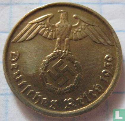 Duitse Rijk 5 reichspfennig 1939 (D) - Afbeelding 1
