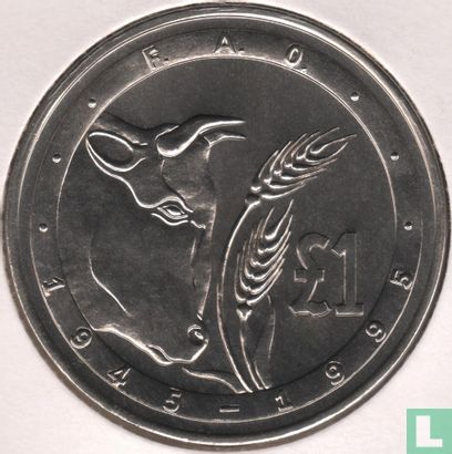 Cyprus 1 pound 1995 "50th anniversary of the FAO" - Afbeelding 2