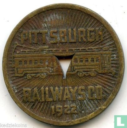 USA  Pittsburgh PA  Railways Co.  1922   - Afbeelding 1