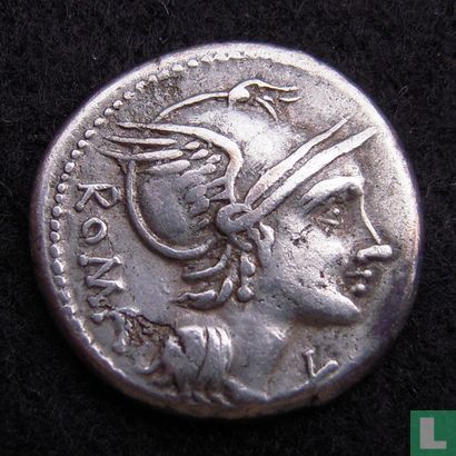 Romeinse Rijk, denarius, L. Flaminius Cilo, 109-108 v. Chr. - Afbeelding 1