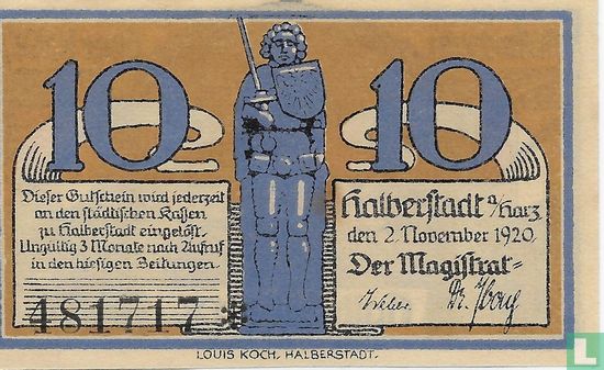 Halberstadt 10 Pfennig - Afbeelding 1