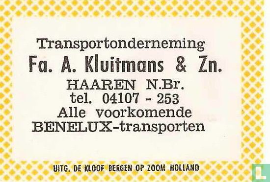 Transportonderneming Fa. A. Kluitmans & Zn.
