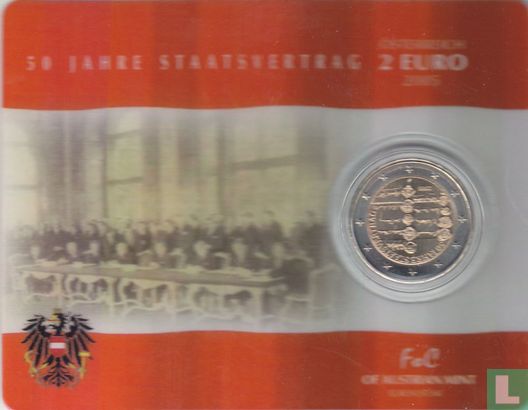 Austria 2 euro 2005 (coincard) "50th Anniversary of the Austrian State Treaty" - Image 1