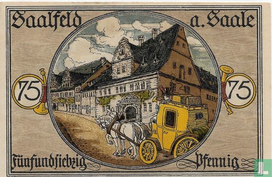 Saalfeld, Stadt - 75 Pfennig (5) 1921 - Afbeelding 2