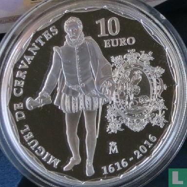 Spanje 10 euro 2016 (PROOF) "400th anniversary of the Death of Miguel de Cervantes" - Afbeelding 1