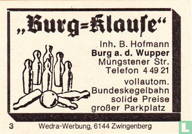 "Burg-Klause" - B. Hofmann