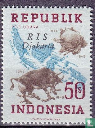 Karbouw, Indonesië & UPU met opdruk