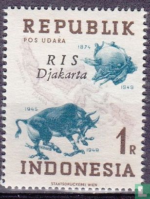 Karbouw, Indonesië & UPU met opdruk