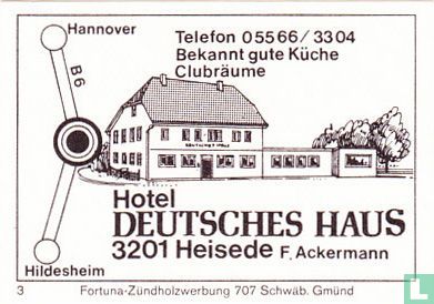 Hotel Deutsches Haus - F. Ackermann