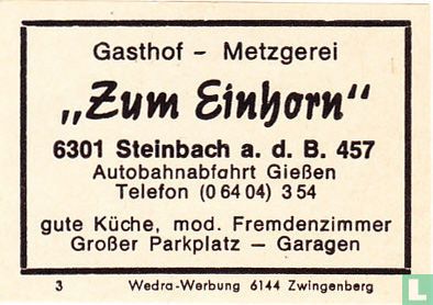 Gasthof - Metzgerei "Zum Einhorn"
