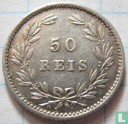 Portugal 50 réis 1889 - Afbeelding 2