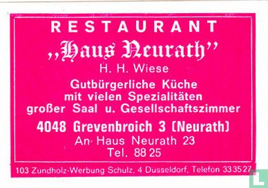 Restaurant "Haus Neurath" - H.H. Wiese
