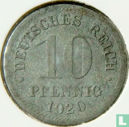 Deutsches Reich 10 Pfennig 1920 - Bild 1