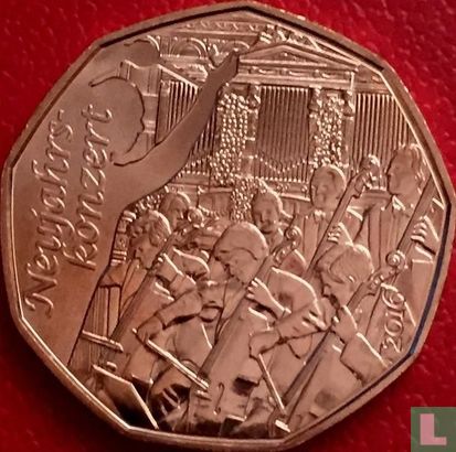 Autriche 5 euro 2016 (cuivre) "New year concert of Philharmonic Orchestra" - Image 1