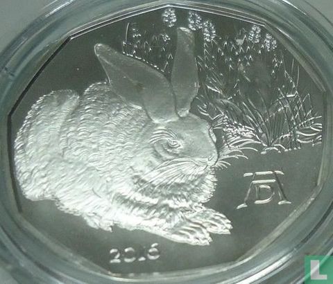 Oostenrijk 5 euro 2016 (zilver) "Duerer's young hare" - Afbeelding 1