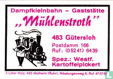 Dampfkleinbahn- Gaststätte "Mühlenstroth" - Bild 2