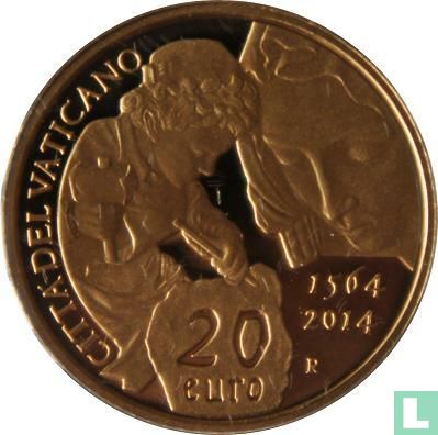 Vatican 20 euro 2014 (PROOF) "450th anniversary of the Death of Michelangelo" - Image 2