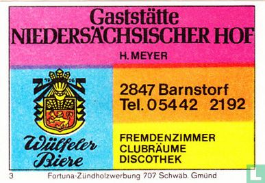 Gaststätte Niedersachsischer Hof - H. Meyer