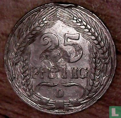 German Empire 25 pfennig 1911 (D) - Image 2