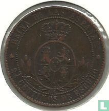 Espagne 2½ centimos de escudo 1868 (étoile à 7 pointes) - Image 2